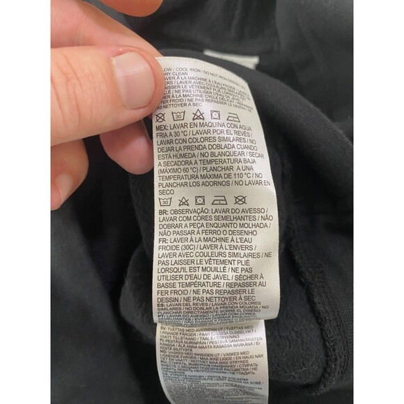 Nike Boys Hoodie Black Grey and White Long Sleeve Front Pocket Athletic Size 5 - Picture 7 of 9